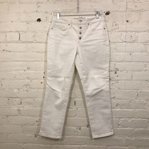Universal Thread White Straight Crop Jeans 4